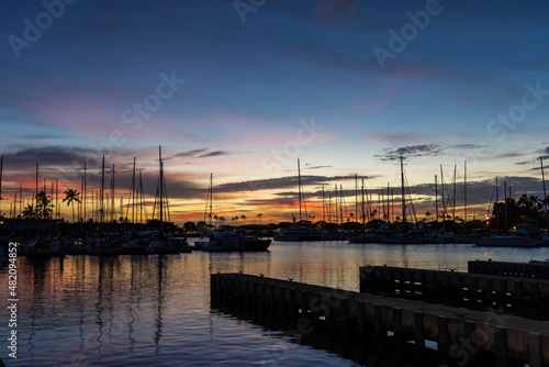 marina at sunset © Atsushi