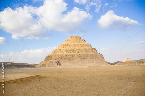 The Pyramid of Djoser (or Djeser and Zoser), or Step Pyramid in the Saqqara necropolis, Egypt