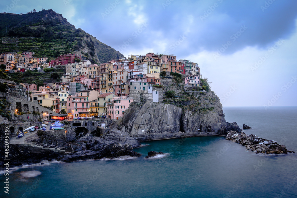 Coastal village of Manarola, Cinque Terre, Italy.