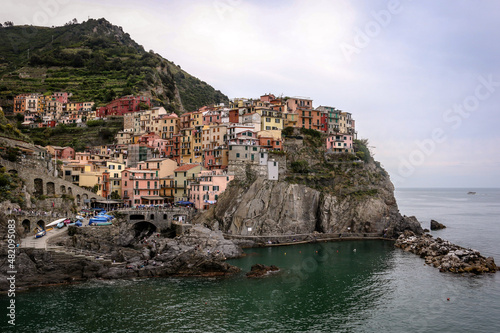 Coastal village of Manarola, Cinque Terre, Italy.