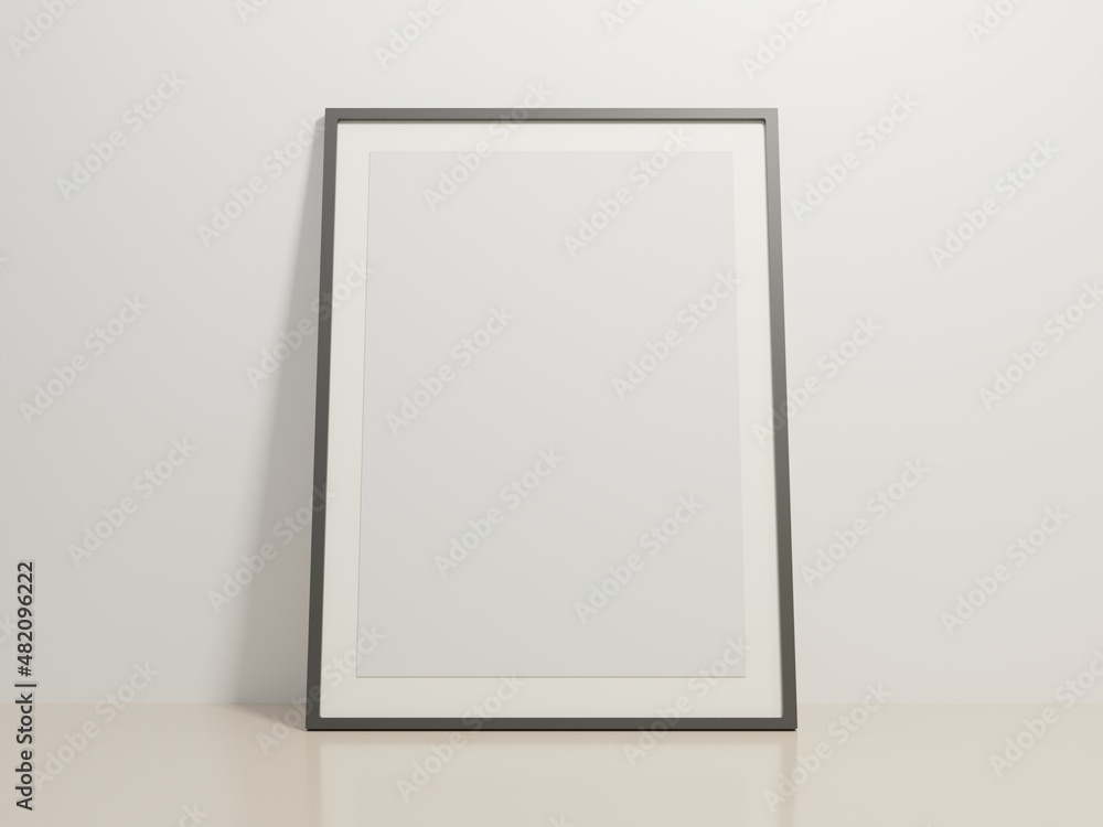 simple minimalistic modern poster mock up in a black frame clean design simple minimalistic modern poster mock up in a black frame clean design