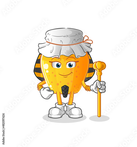 honey jar ancient egypt cartoon. cartoon mascot vector