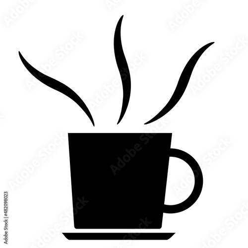 コーヒーカップのイラスト。休憩アイコン。
