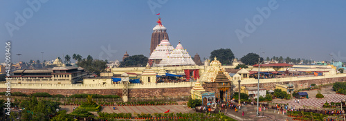 Panorama of Sri Jagannath Temple in India. Constructed in 1000 AD. photo