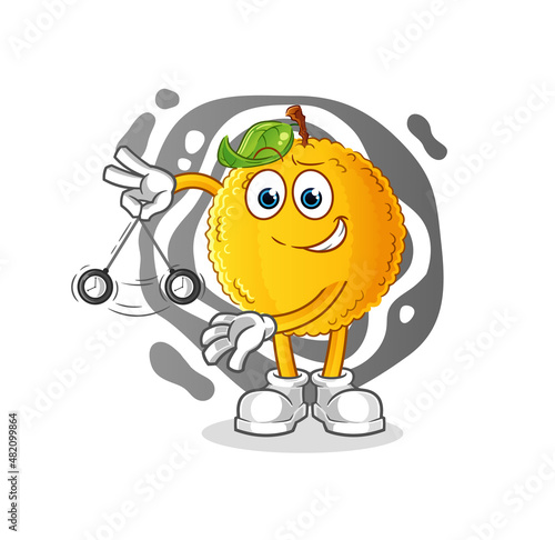 jackfruit hypnotizing cartoon. cartoon mascot vector