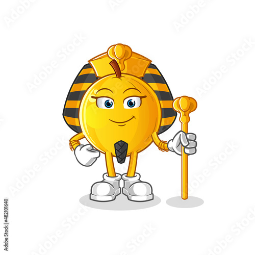 langsat fruit ancient egypt cartoon. cartoon mascot vector