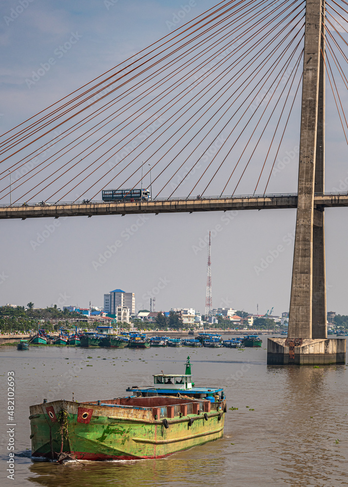 Fototapeta premium Tsubasa (Neak Loeung) bridge