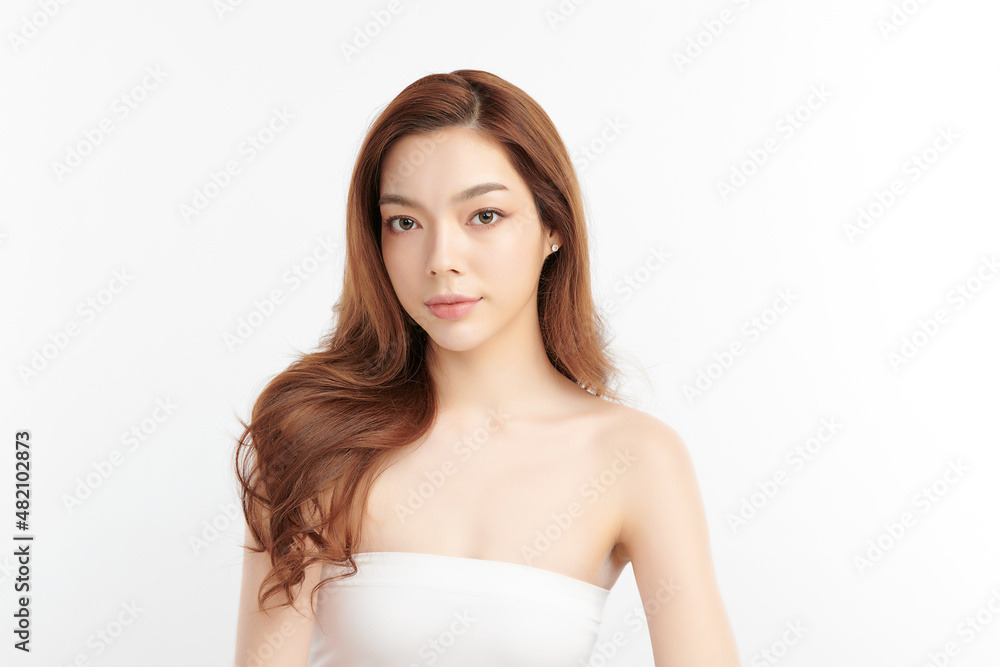 Beautiful young asian woman with clean fresh skin on white background, Face care, Facial treatment, Cosmetology, beauty and spa, Asian women portrait. Beautiful young asian woman with clean fresh skin on white background, Face care, Facial treatment, Cosmetology, beauty and spa, Asian women portrait.