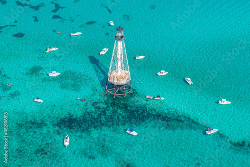 alligator reef lighthouse aerial view photo