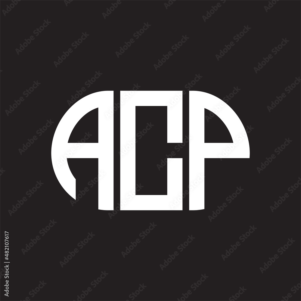 Fototapeta premium ACP letter logo design on black background. ACP creative initials letter logo concept. ACP letter design.