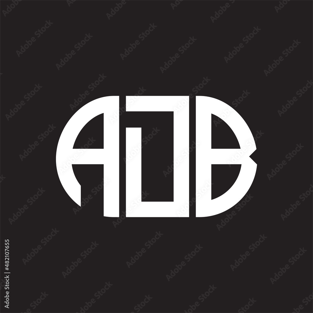 ADB letter logo design on black background. ADB creative initials letter logo concept. ADB letter design. ADB letter logo design on black background. ADB creative initials letter logo concept. ADB letter design.