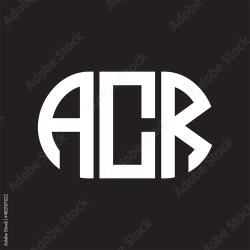 ACR letter logo design on black background. ACR creative initials letter logo concept. ACR letter design.