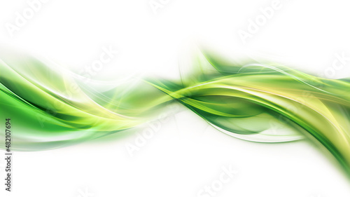 Green and Yellow Waves Background