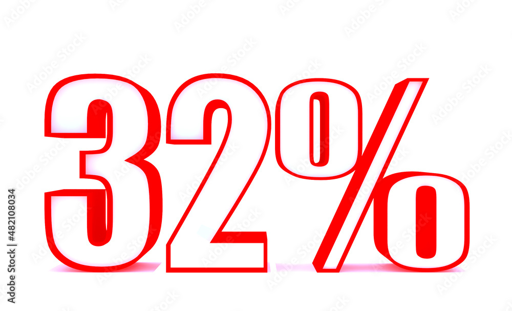32Percent off 3d Sign on White Background, Special Offer 32% Discount Tag, Sale Up to 32 Percent Off,big offer, Sale, Special Offer Label, Sticker, Tag, Banner, Advertising, offer Icon 32Percent off 3d Sign on White Background, Special Offer 32% Discount Tag, Sale Up to 32 Percent Off,big offer, Sale, Special Offer Label, Sticker, Tag, Banner, Advertising, offer Icon