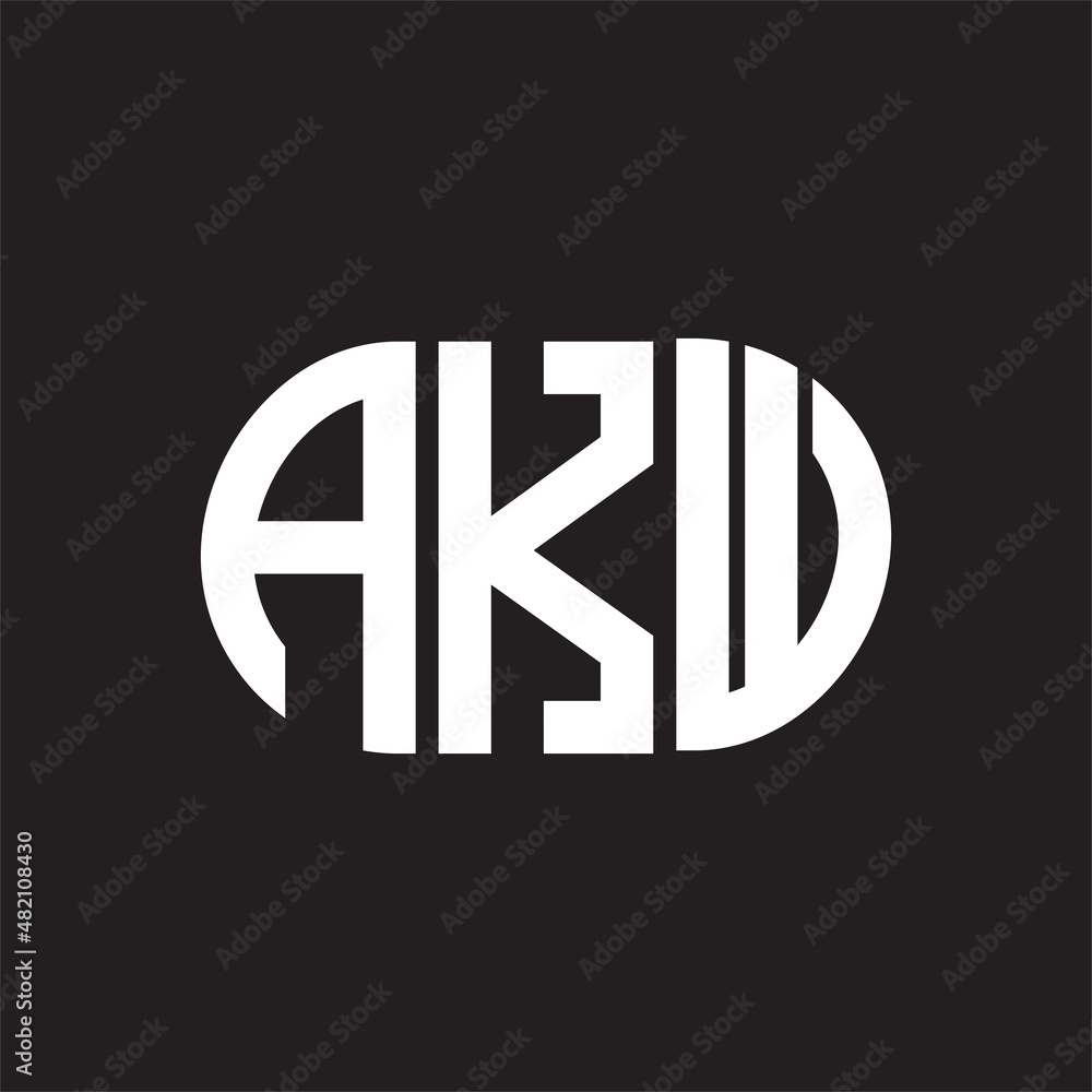 AKW letter logo design on black background. AKW AKW letter logo design on black background. AKW