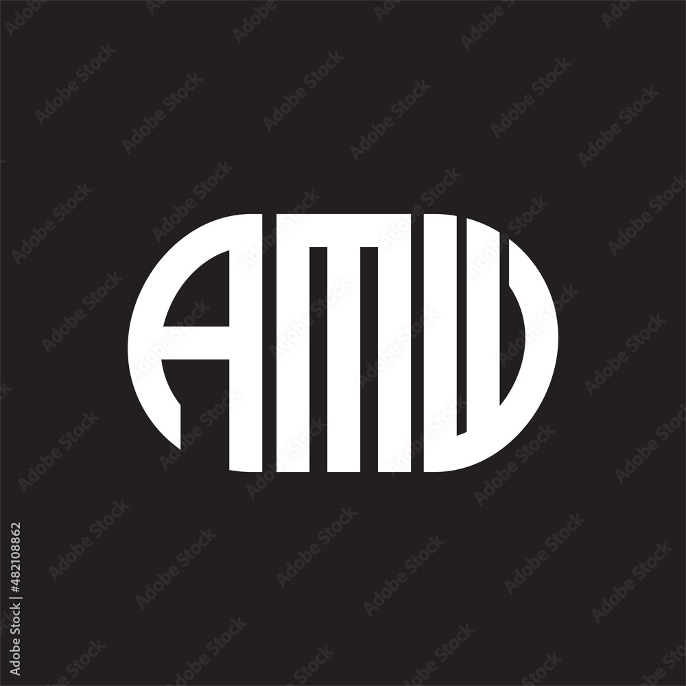 AMW letter logo design on black background. AMW AMW letter logo design on black background. AMW