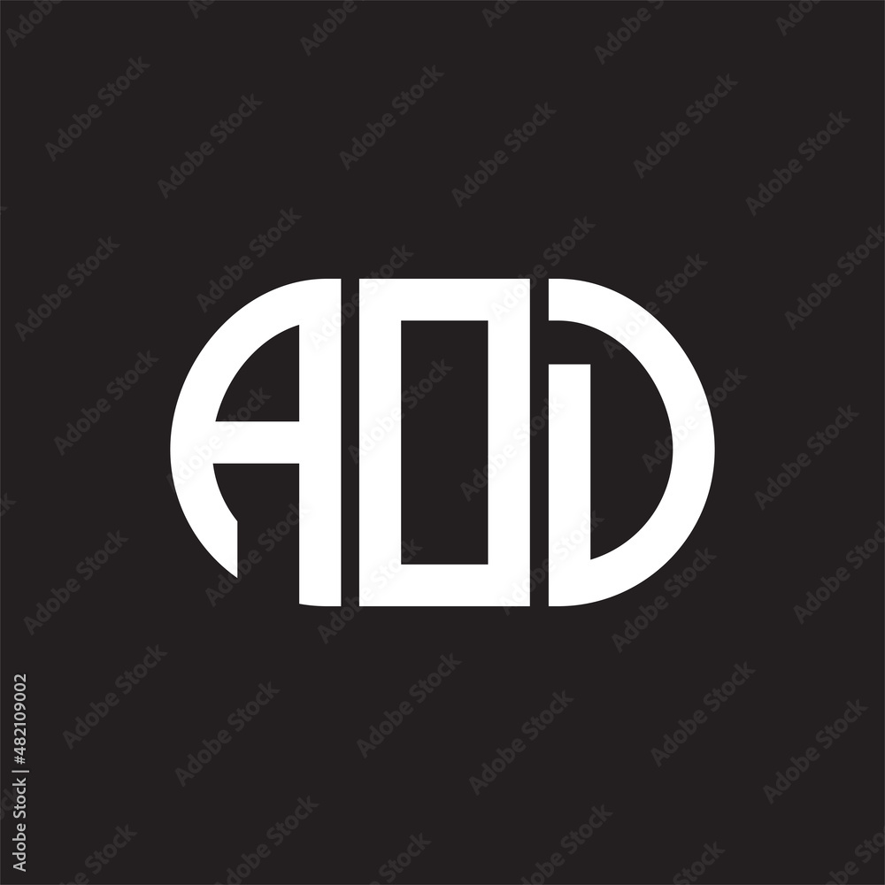 AOD letter logo design on black background. AOD AOD letter logo design on black background. AOD