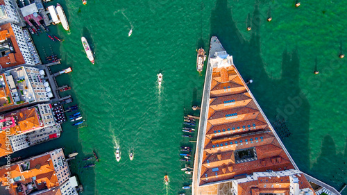 Sticker Aerial View of Venice Rooftops and Canals