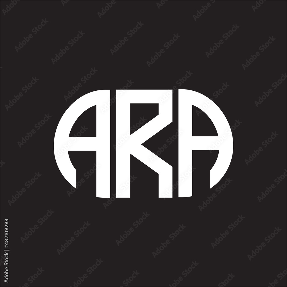 ARA letter logo design on black background. ARA ARA letter logo design on black background. ARA