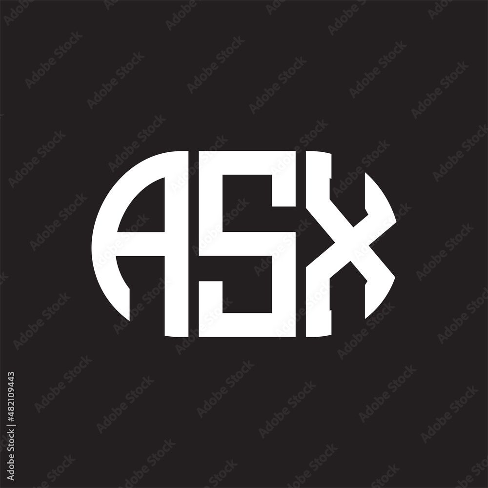 ASX letter logo design on black background. ASX ASX letter logo design on black background. ASX