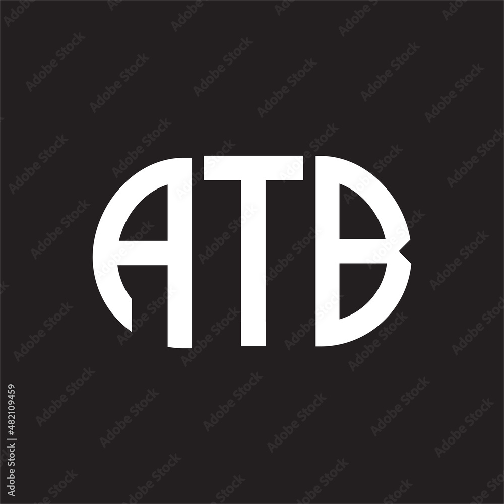 ATB letter logo design on black background. ATB ATB letter logo design on black background. ATB