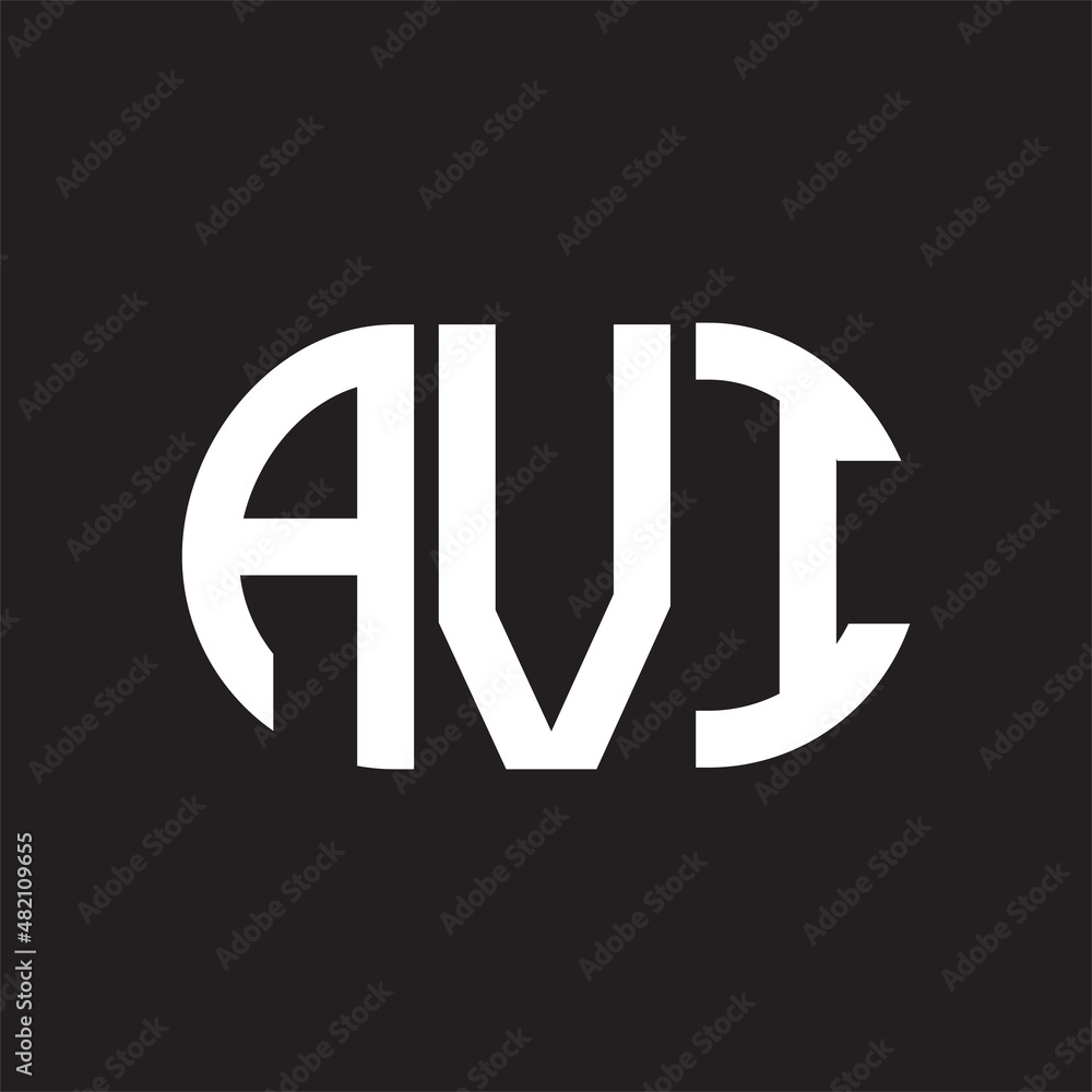 AVI letter logo design on black background. AVI AVI letter logo design on black background. AVI