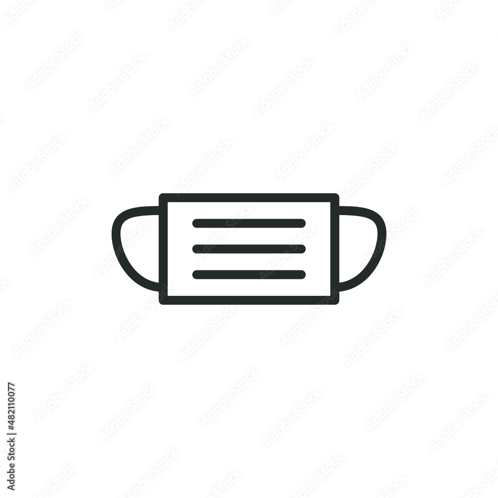 simple vector icon Surgery mask editable. isolated on white background. simple vector icon Surgery mask editable. isolated on white background.