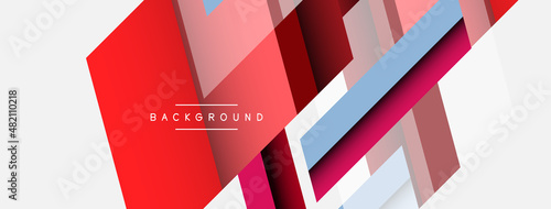 Vector background. Abstract overlapping color lines design with shadow effects. Illustration for wallpaper banner background or landing page