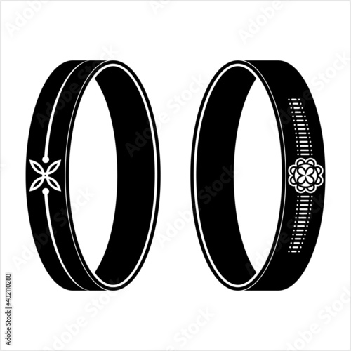 Bangle Icon, Rigid Bracelet Jewelry Icon