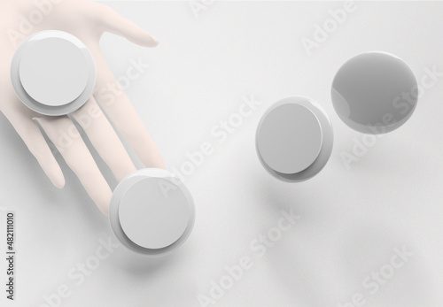 Button badge pin tag mockup