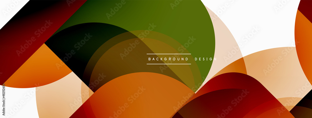 Round triangle shapes lines and circles. Geometric vector illustration for wallpaper banner background or landing page Round triangle shapes lines and circles. Geometric vector illustration for wallpaper banner background or landing page