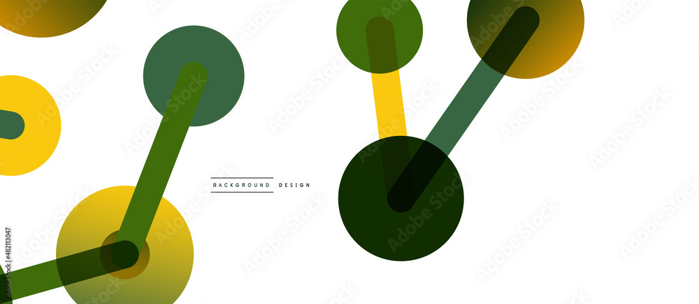 Abstract background. Round dots connected by lines. Trendy techno business template for wallpaper, banner, background or landing Abstract background. Round dots connected by lines. Trendy techno business template for wallpaper, banner, background or landing