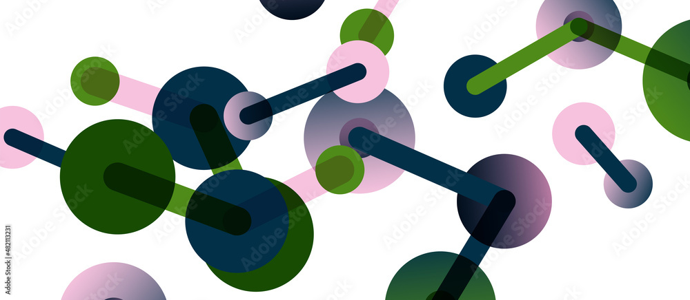 Line points connections geometric abstract background. Circles connected by lines. Trendy techno business template for wallpaper, banner, background or landing Line points connections geometric abstract background. Circles connected by lines. Trendy techno business template for wallpaper, banner, background or landing