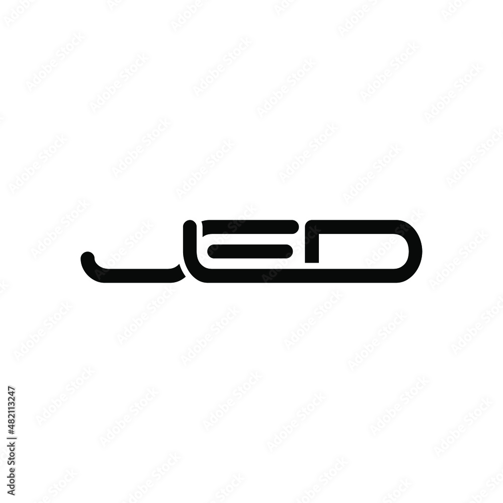 JED Letter Initial Logo Design Template Vector Illustration