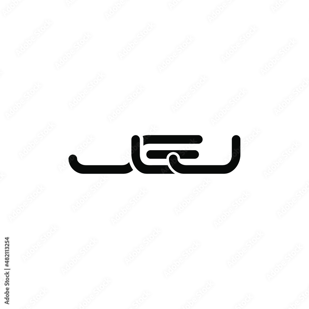 JEJ Letter Initial Logo Design Template Vector Illustration - obrazy, fototapety, plakaty 