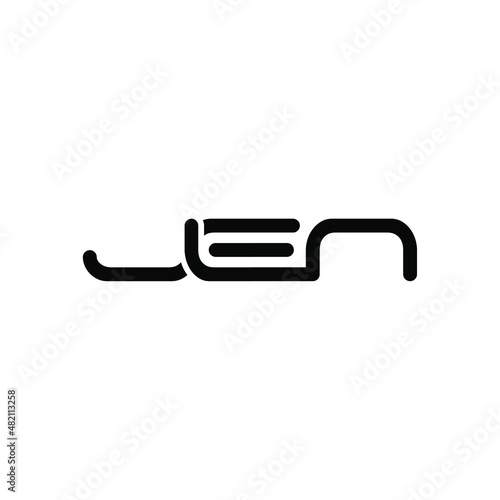 JEN Letter Initial Logo Design Template Vector Illustration photo