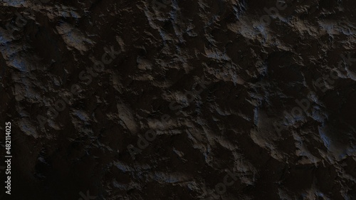 3d render of abstract planet surface with high detailed relief