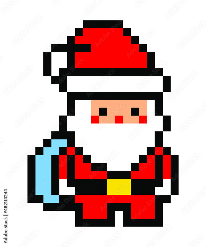 Obraz premium Santa Claus pixel art.