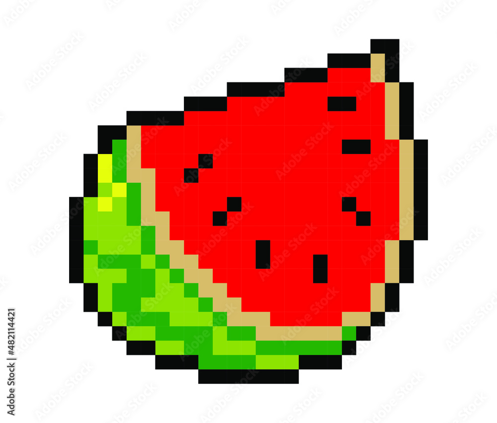watermelon pixel art. watermelon pixel art.