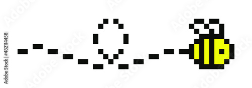 bee pixel art.