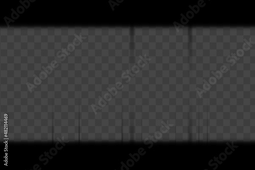 Old cinematic frame transparent overlay mockup. Blank film strip vector illustration.