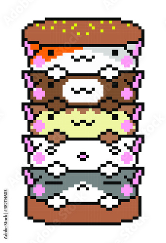 cat pixel art.