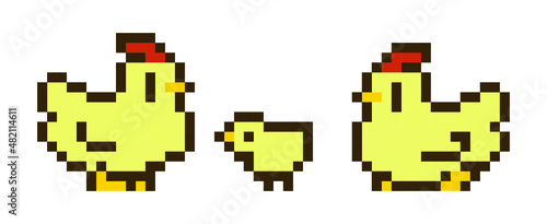 chicken pixel art.