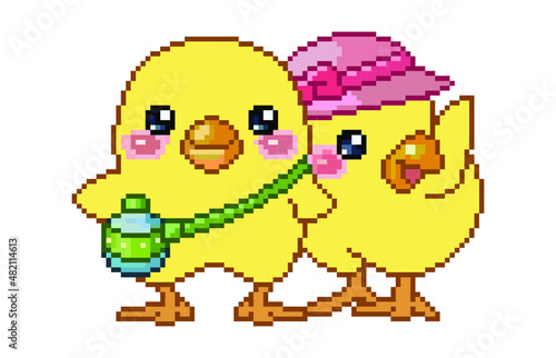 chicken pixel art.