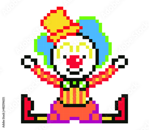 clown pixel art. © HoTo 