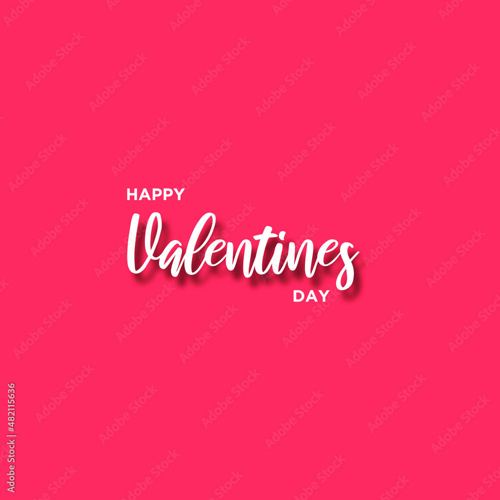 Pink happy valentine's day greeting card