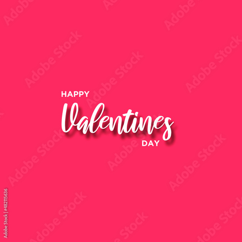 Pink happy valentine's day greeting card