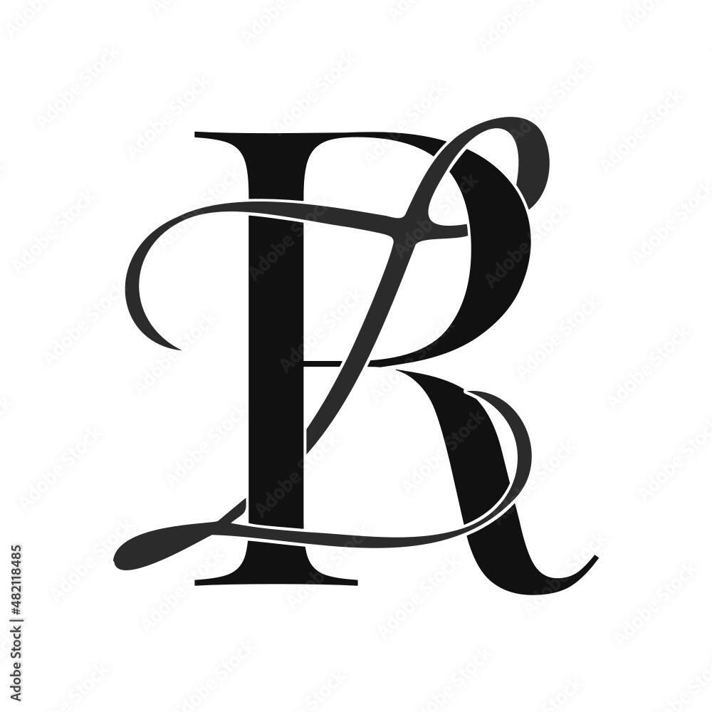 rz, zr, monogram logo. Calligraphic signature icon. Wedding Logo ...