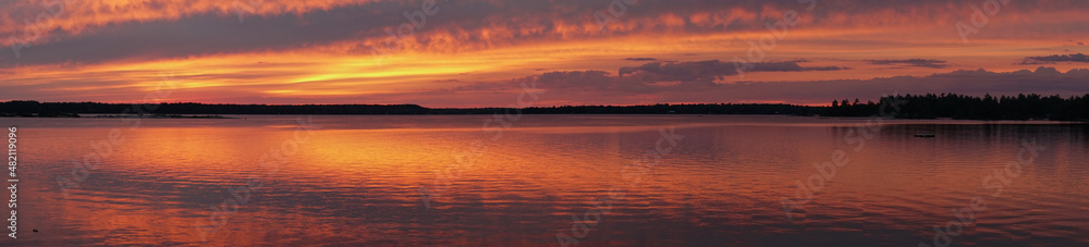 Panoramic Kawartha Lakes Sunset