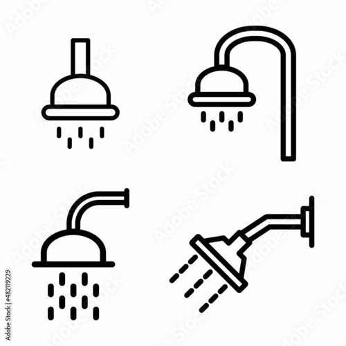 Shower Icon Design Vector Logo Template Illustration Sign And Symbol